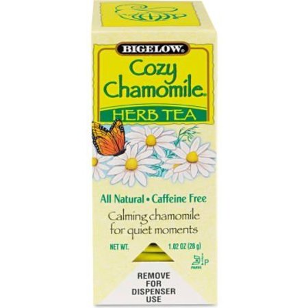 BIGELOW TEA CO Bigelow® Caffeine-Free Herbal Tea, Cozy Chamomile, 8 Oz Single Cup Bags, 28/Box BTC00401